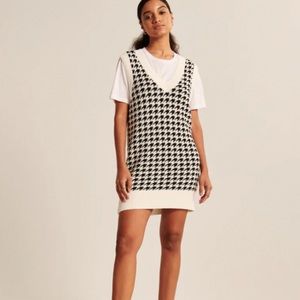 Abercrombie Houndstooth Sweater Vest Dress